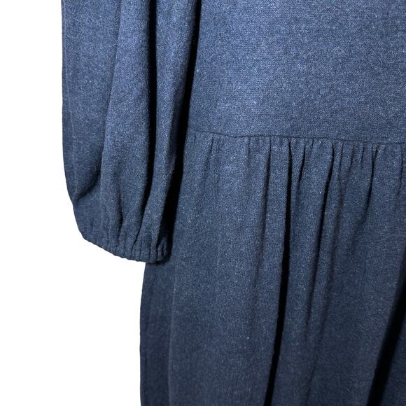 Velvet by Graham and Spencer Viscose Blend Midi Knit Dress Blue Women Small NWT - Picture 7 of 10
